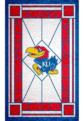 Kansas Jayhawks Stained Glass Sign - Blue
