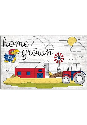 Kansas Jayhawks Home Grown Sign - Blue