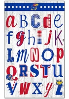 Kansas Jayhawks Alphabet Sign - Blue