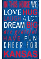 Kansas Jayhawks In This House Sign - Blue