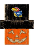 Kansas Jayhawks Pumpkin Head Sign - Blue