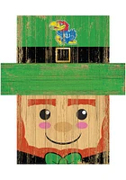 Kansas Jayhawks Leprechaun Head Sign - Blue