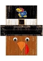 Kansas Jayhawks Turkey Head Sign - Blue