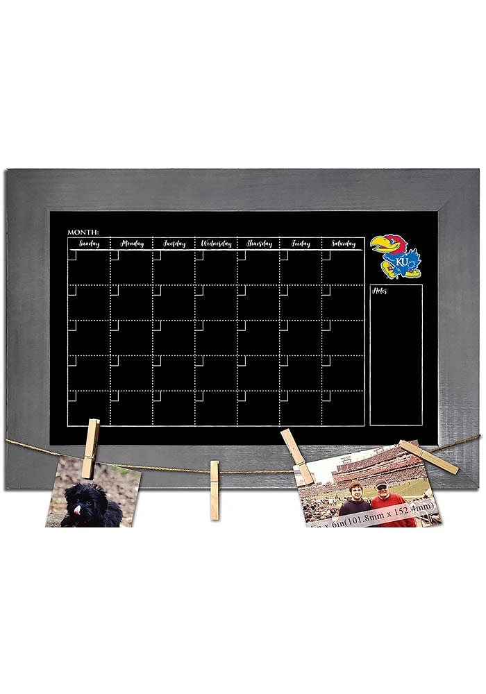 Kansas Jayhawks Monthly Chalkboard Picture Frame - Blue