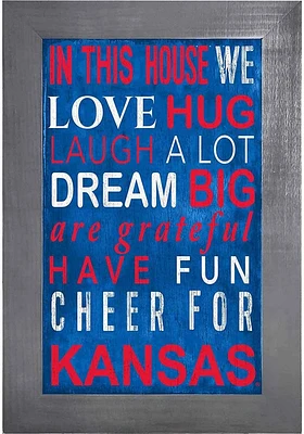 Kansas Jayhawks In This House Picture Frame - Blue