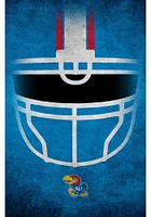 Kansas Jayhawks Ghost Helmet 17x26 Sign - Blue