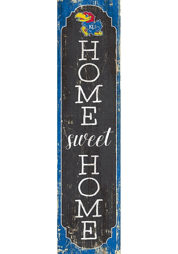 Kansas Jayhawks 48 Inch Home Sweet Home Leaner Sign - Blue