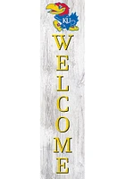 Kansas Jayhawks 48 Inch Welcome Leaner Sign - Blue
