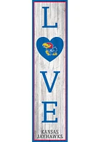 Kansas Jayhawks 48 Inch Love Leaner Sign - Blue