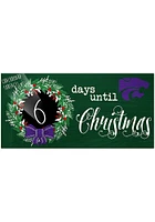 K-State Wildcats Chalk Christmas Countdown Sign - Purple