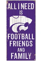 K-State Wildcats Football Friends and Family Sign - Purple