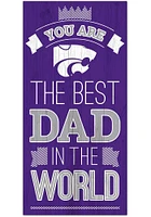 K-State Wildcats Best Dad in the World Sign - Purple