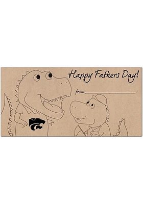K-State Wildcats Fathers Day Coloring Sign - Purple