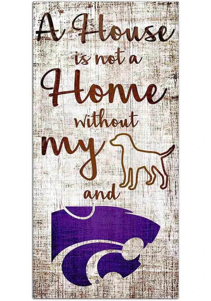 K-State Wildcats A House is not a Home Sign - Purple