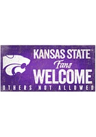 K-State Wildcats Fans Welcome 6x12 Sign - Purple