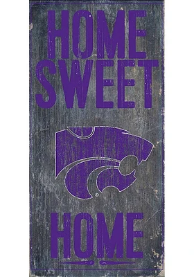 K-State Wildcats Home Sweet Home Sign - Purple