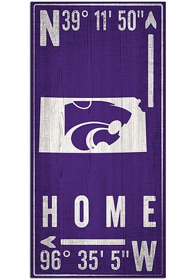 K-State Wildcats Coordinate Sign - Purple