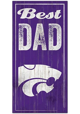 K-State Wildcats Best Dad Sign - Purple