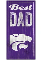 K-State Wildcats Best Dad Sign - Purple