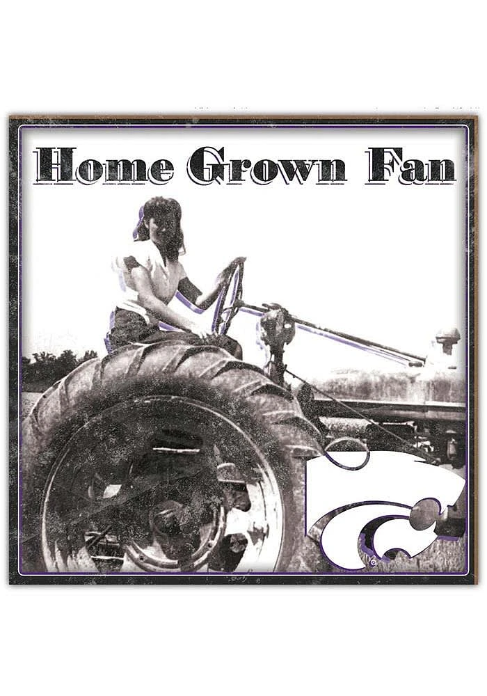K-State Wildcats Aluminum Can Sign - Purple