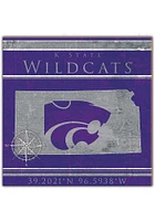 K-State Wildcats Coordinates Sign - Purple