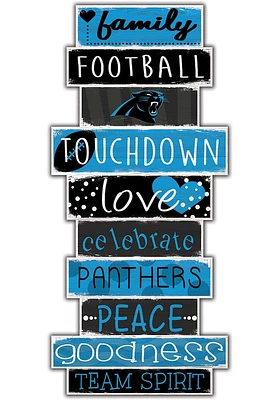 Carolina Panthers Celebrations Stack 24 Inch Sign - Black