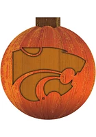K-State Wildcats Halloween Pumpkin Sign - Orange
