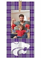 K-State Wildcats Plaid Clothespin Sign - Purple