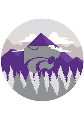 K-State Wildcats Landscape Circle Sign - Purple