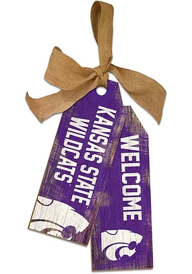 K-State Wildcats Team Tags Sign - Purple