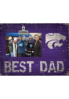 K-State Wildcats Best Dad Clip Picture Frame - Purple