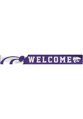 K-State Wildcats Welcome Strip Sign - Purple