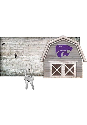 K-State Wildcats Team Barn Key Holder Sign - Purple