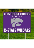 K-State Wildcats This House Cheers For Yard Sign - Purple