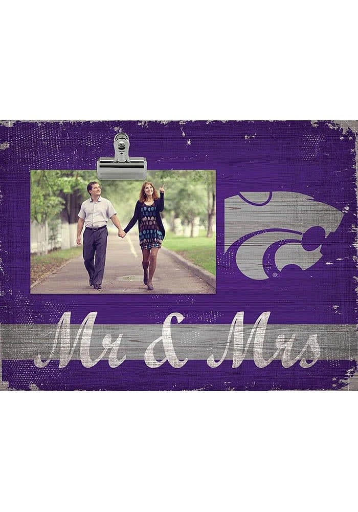 K-State Wildcats Mr and Mrs Clip Picture Frame - Purple
