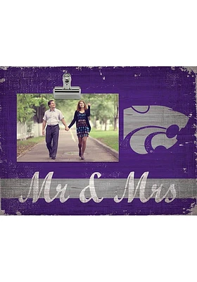 K-State Wildcats Mr and Mrs Clip Picture Frame - Purple