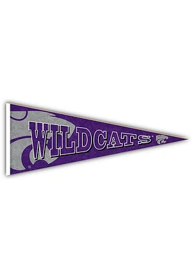 K-State Wildcats Wood Pennant Sign - Purple