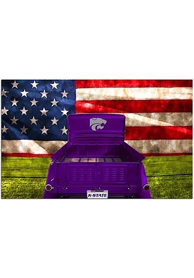 K-State Wildcats Patriotic Retro Truck Sign - Purple