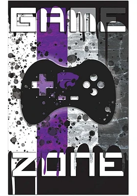 K-State Wildcats Grunge Game Zone Sign - Purple