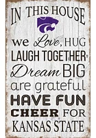 K-State Wildcats In This House 11x19 Sign - Purple