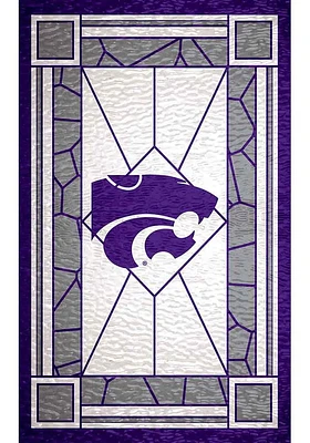 K-State Wildcats Stained Glass Sign - Purple