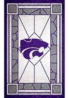 K-State Wildcats Stained Glass Sign - Purple