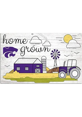 K-State Wildcats Home Grown Sign - Purple