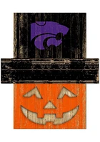 K-State Wildcats Pumpkin Head Sign - Purple