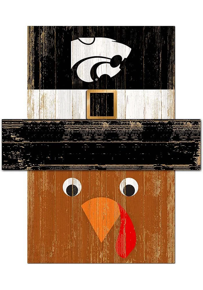 K-State Wildcats Turkey Head Sign - Purple