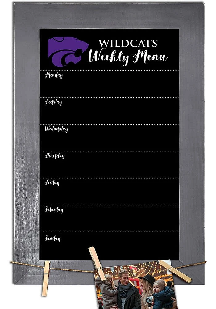 K-State Wildcats Weekly Chalkboard Picture Frame - Purple