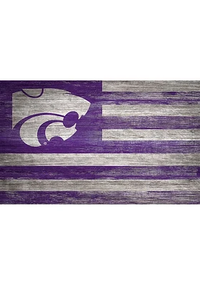 K-State Wildcats Distressed Flag Picture Frame - Purple