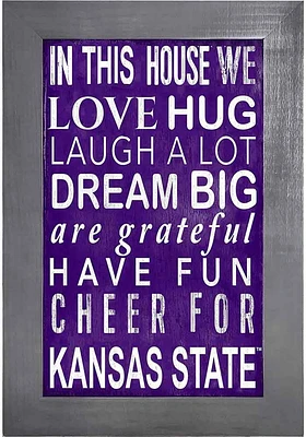 K-State Wildcats In This House Picture Frame - Purple