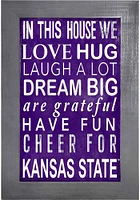 K-State Wildcats In This House Picture Frame - Purple