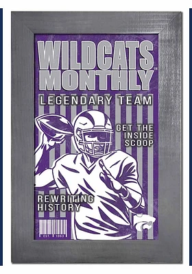 K-State Wildcats 11x19 Framed Monthly Sign - Purple